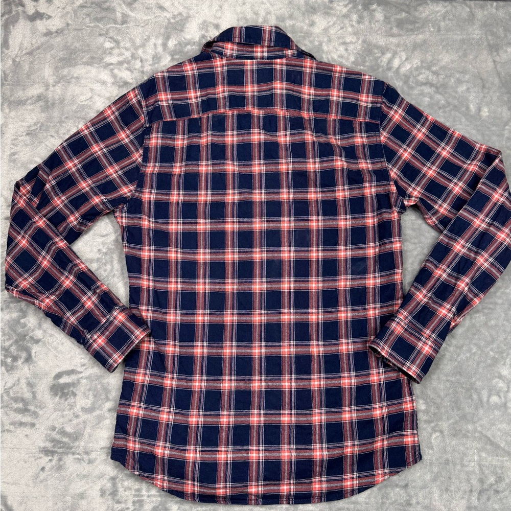 Wrangler Red and Navy Plaid Long sleeve Button Up Shirt - Picture 8 of 8